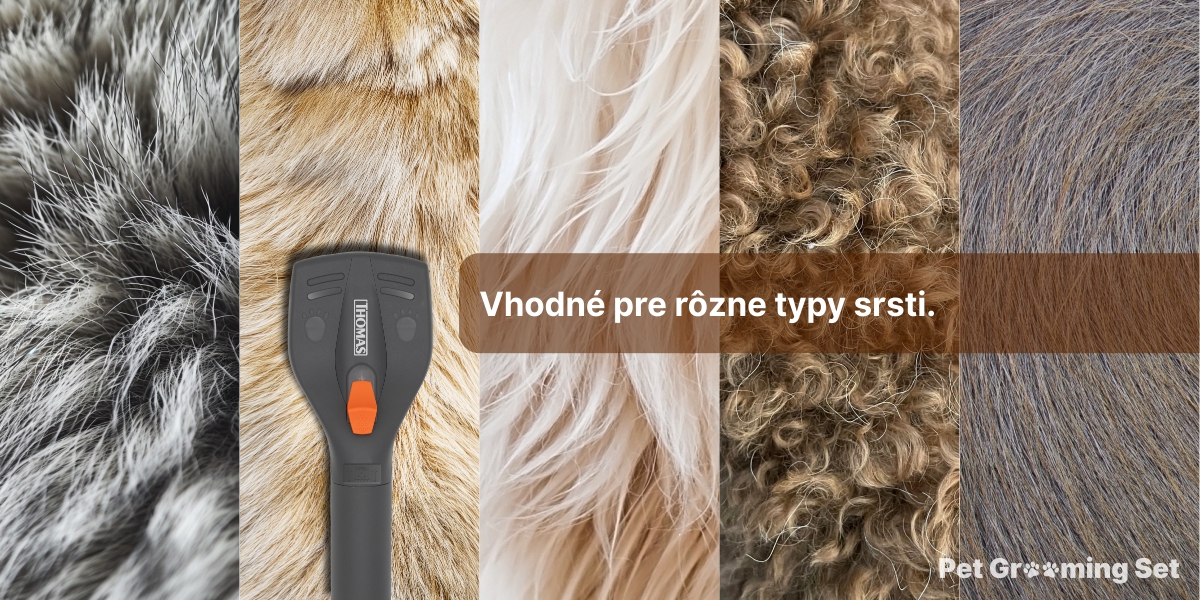 Tri nástavce na rôzne typy srsti